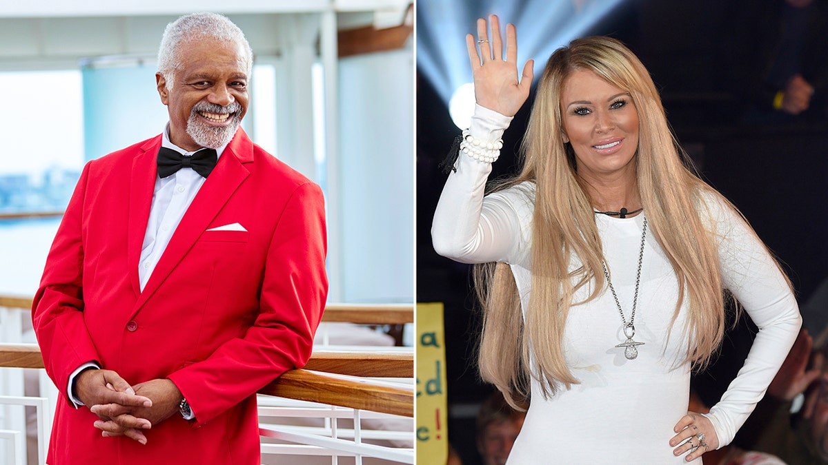 Side by side photos of Ted Lange and Jenna Jameson