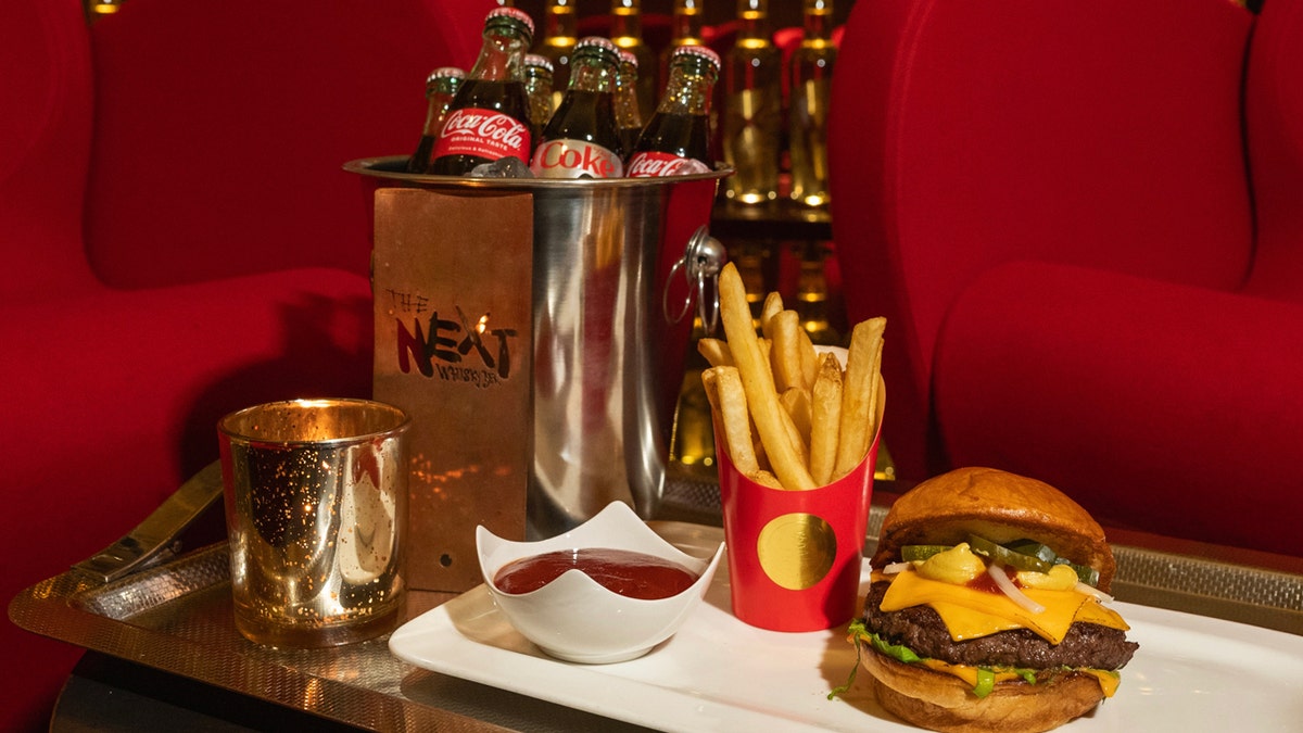 The Next Whiskey Bar inside the Watergate Hotel offers the Presidential Meal, which includes a burger, truffle fries and a bucket of Diet Coke.