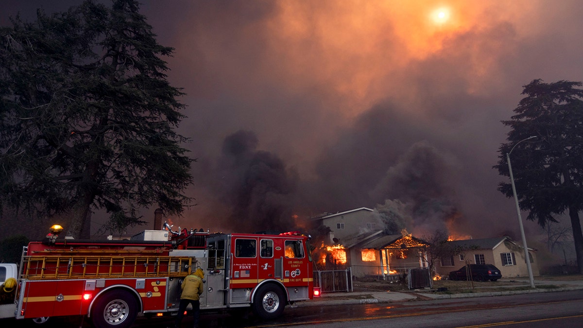 Thousands are fleeing out of control wildfires burning near Los Angeles