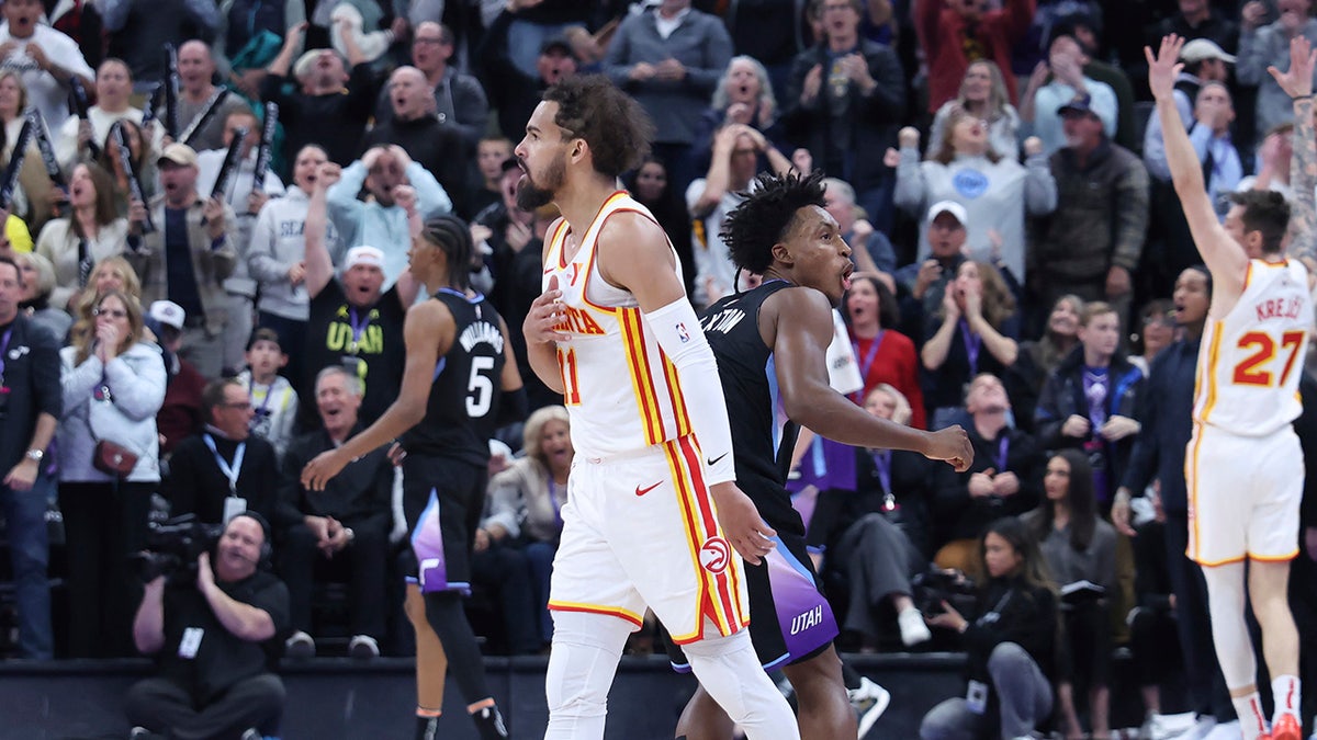 Trae Young's reaction after hitting the game-winner