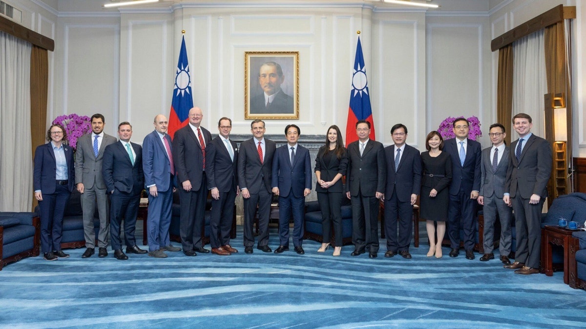 President William Lai meets a delegation from the Ronald Reagan Presidential Foundation and Institute.