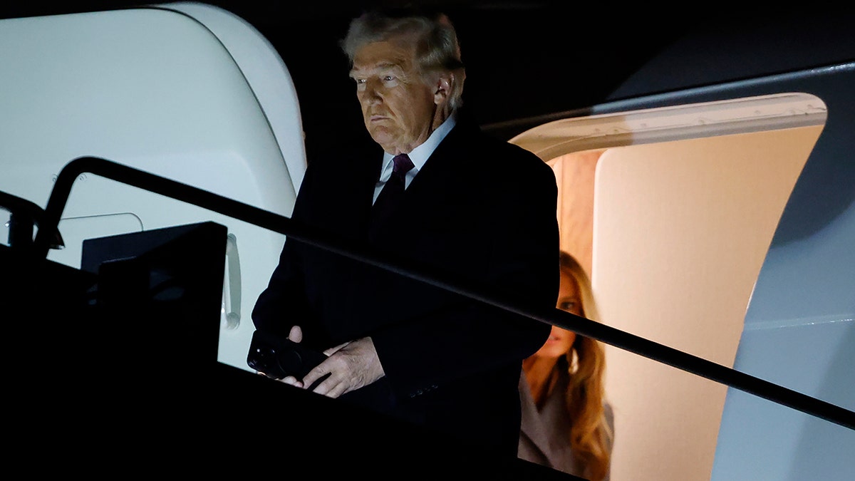 President-Elect Trump Arrives At Washington Dulles International Airport Ahead Of Inauguration