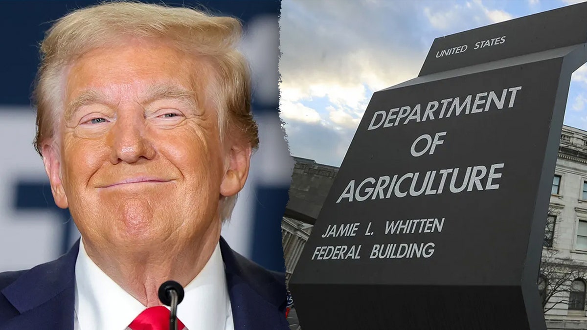 A side-by-side of President Trump and the United States Department of Agriculture