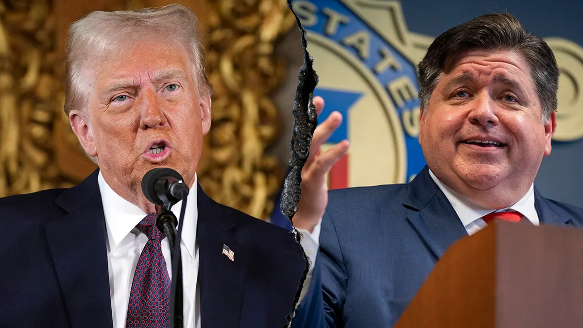 President Trump leaves; Pritzker, governor of Illinois, is right