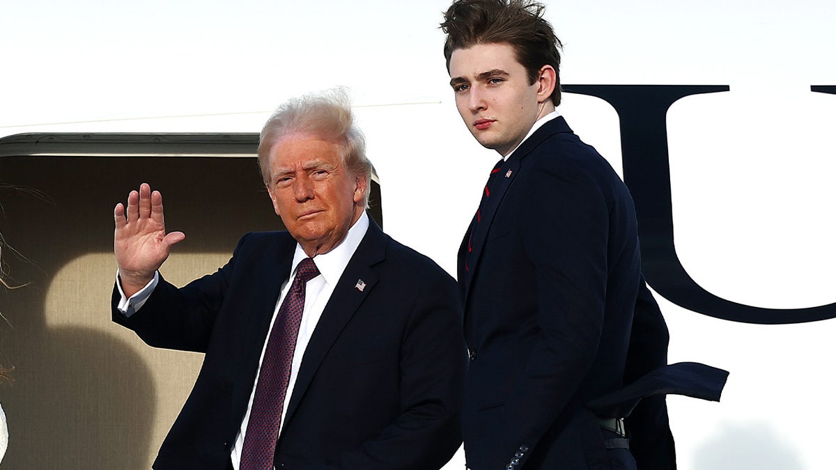 Barron Trump with Donald