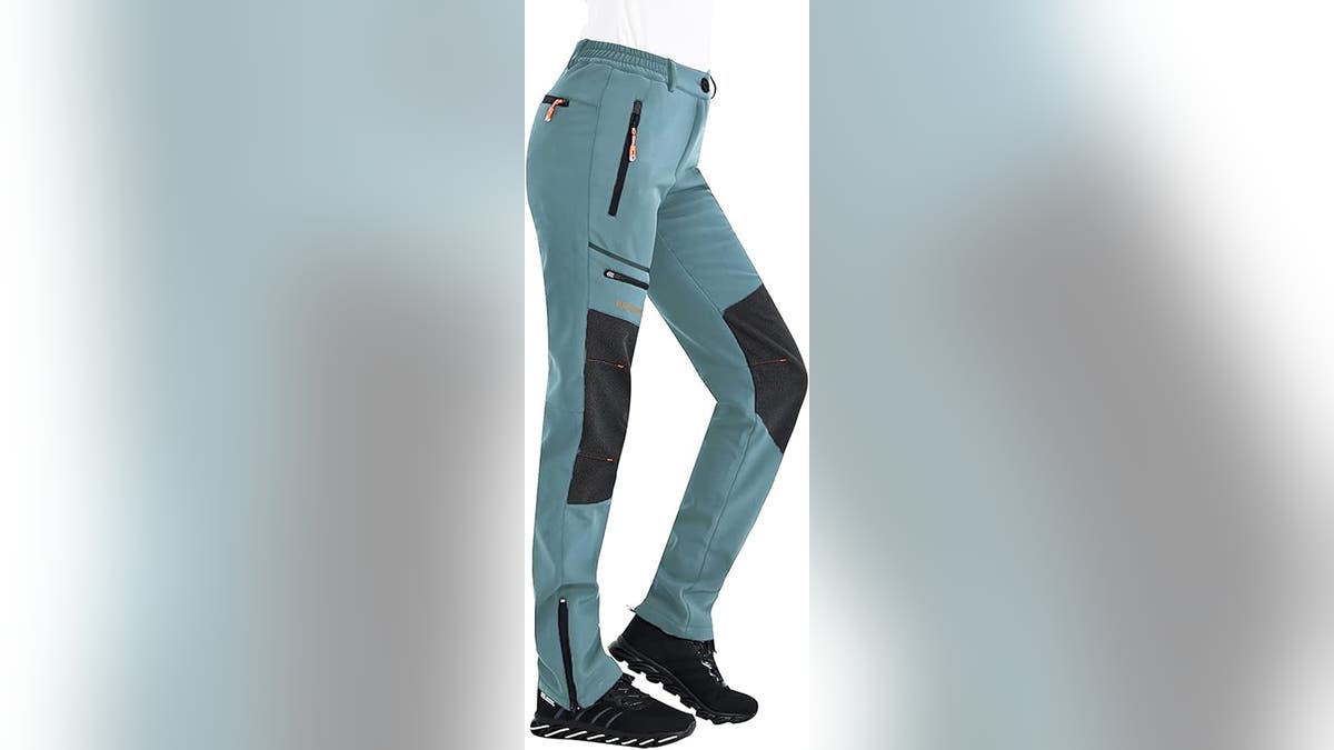 These pants are perfect for hiking in the snow.