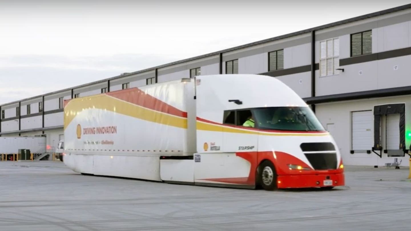 2 the future of trucking rolls forward in shells experimental big rig