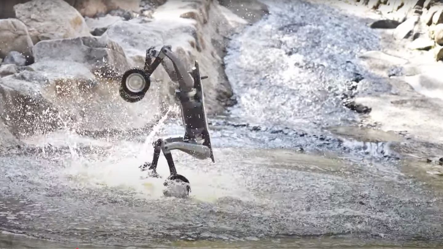 2 wheeled wonder robot dog shows off crazy dance moves in all kinds of tough terrain