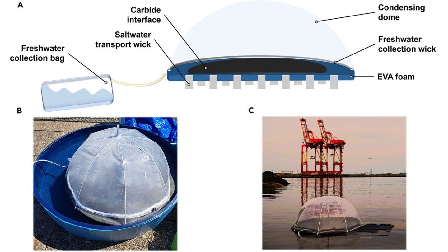 3 solar device transforms used tires to help purify water so that its drinkable