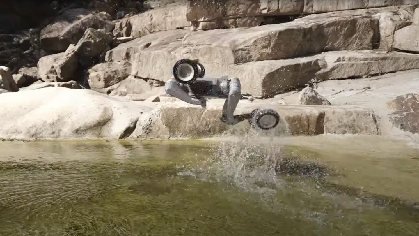 4 wheeled wonder robot dog shows off crazy dance moves in all kinds of tough terrain