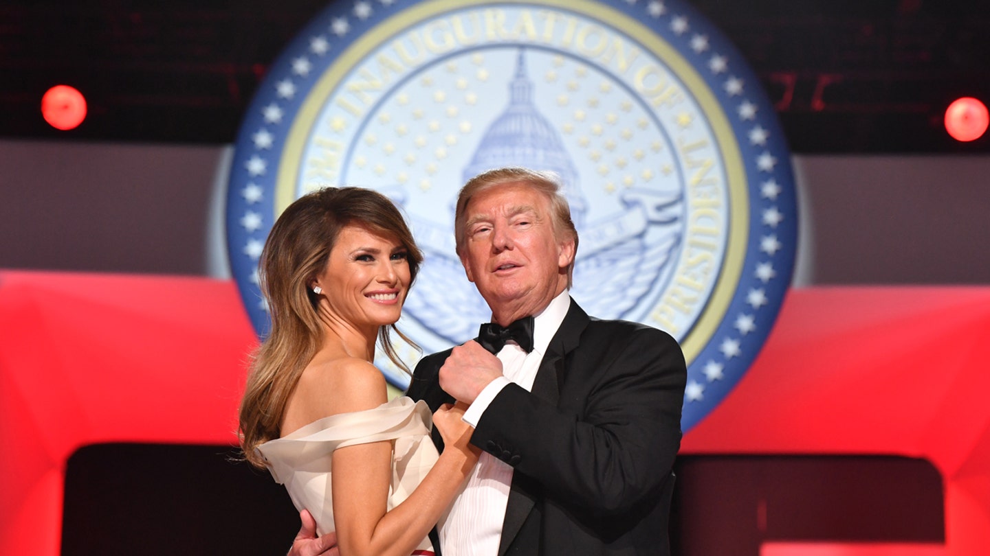 melania donald trump inaugural ball 2017