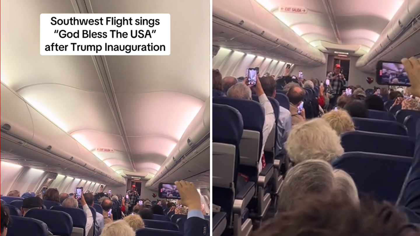 president donald trump inauguration flight