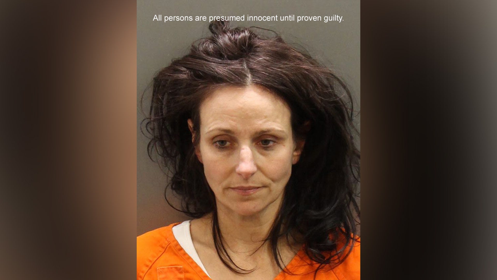 A mugshot of Sabrina Tefren