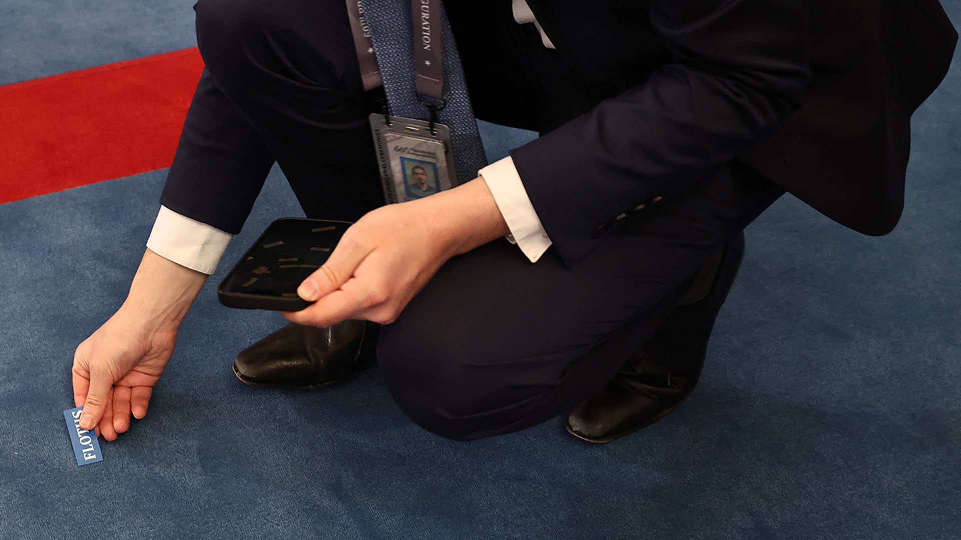 A unit   subordinate   places a marker for the archetypal  woman  up  of the inauguration of U.S. President-elect Donald Trump successful  the Rotunda of the U.S. Capitol