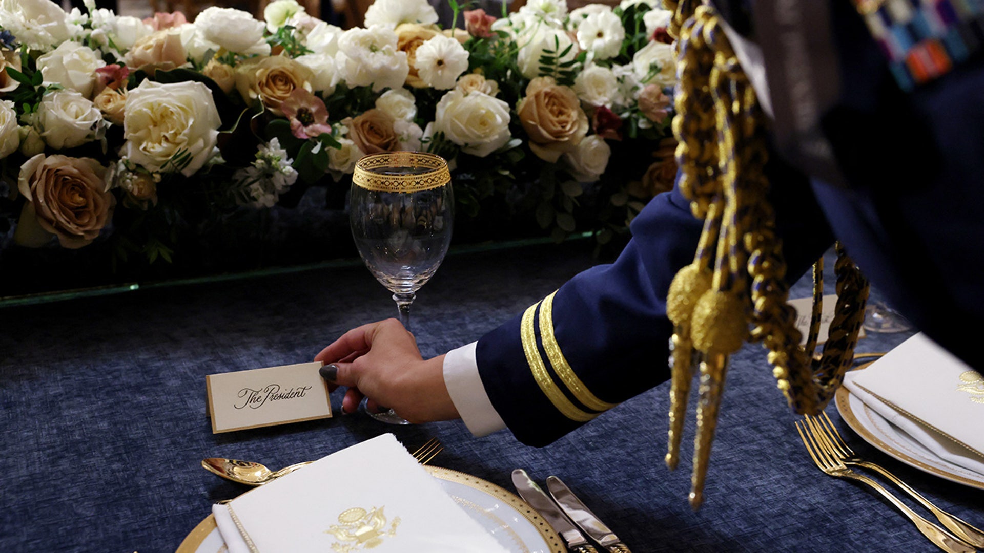 The spot  paper  for "The President" is placed connected  the caput  table