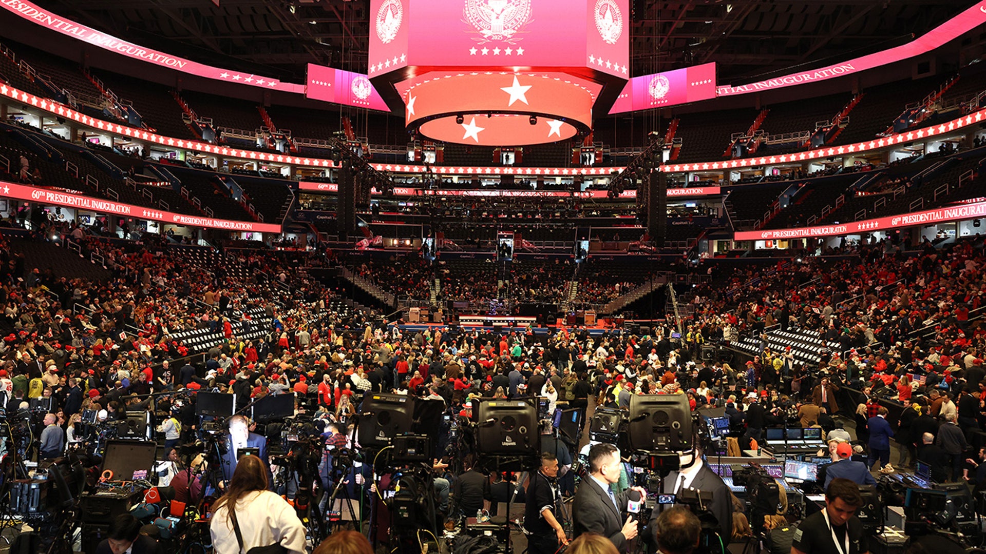 Capital One Arena fills up ahead of a Donald Trump's victory rally