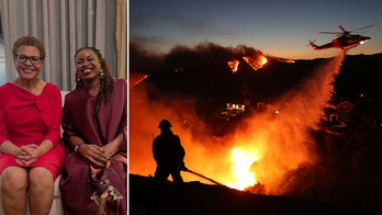 LA Mayor Karen Bass posed for photos at a cocktail party as Palisades Fire exploded