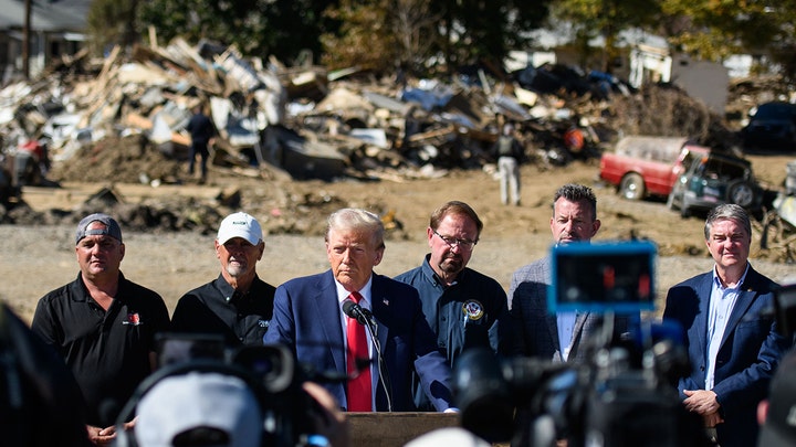 President Trump visiting storm-battered towns 'treated badly' by Dems in first domestic trip - Fox News