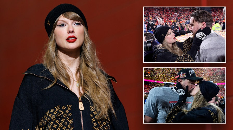 Taylor Swift walks onto field as Chiefs celebrate AFC Championship