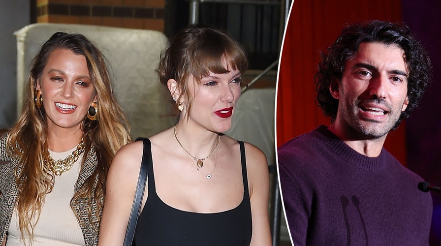 Blake Lively and friends enjoying a night out as Justin Baldoni addresses an audience.