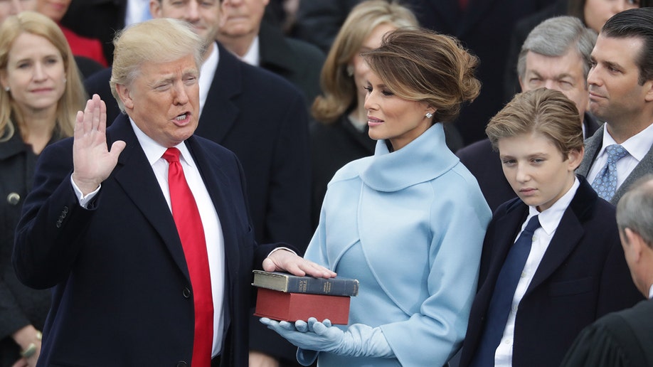 Trump takes oath of office in 2017