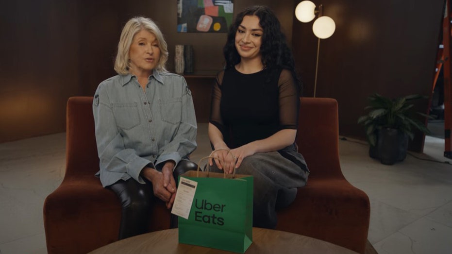 Martha Stewart and Charli XCX in Uber Eats advertising.