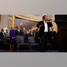 Opera singer Christopher Macchio sings passionately in front of politicians including Joe and Jill Biden during the inauguration