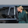 Ivanka Trump in a green jacket, skirt and attends church service ahead of the inauguration