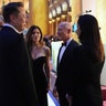 Elon Musk speaks in a group with Ivanka Trump, Lauren Sanchez, Jeff Bezos and Shivon Zillis at the National Building Museum