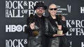 Inductees Dave Stewart, left, and Annie Lennox of Eurythmics pose in the press room during the Rock &amp; Roll Hall of Fame Induction Ceremony on, Nov. 5, 2022, at the Microsoft Theater in Los Angeles. - Fox News