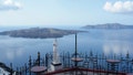 The volcanic island of Nea Kameni, left, is seen from Fira, Santorini's main town, as Greek authorities take emergency measures in response to intense seismic activity on the popular Aegean Sea holiday island in Greece, on Feb. 3, 2025. - Fox News