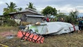 Wreckage of an airplane is seen in a rice field in Maguindanao del Sur province, Philippines. Officials say a U.S. military-contracted plane crashed, killing all four people on board, on Feb. 6, 2025. - Fox News