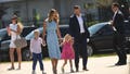 Eric Trump and his wife, Lara, walk across the tarmac with their children Luke and Carolina as thousands of Trump supporters wait for their arrival at the Aero Center at Wilmington International Airport Saturday, Sept. 21, 2024, in Wilmington, N.C. - Fox News