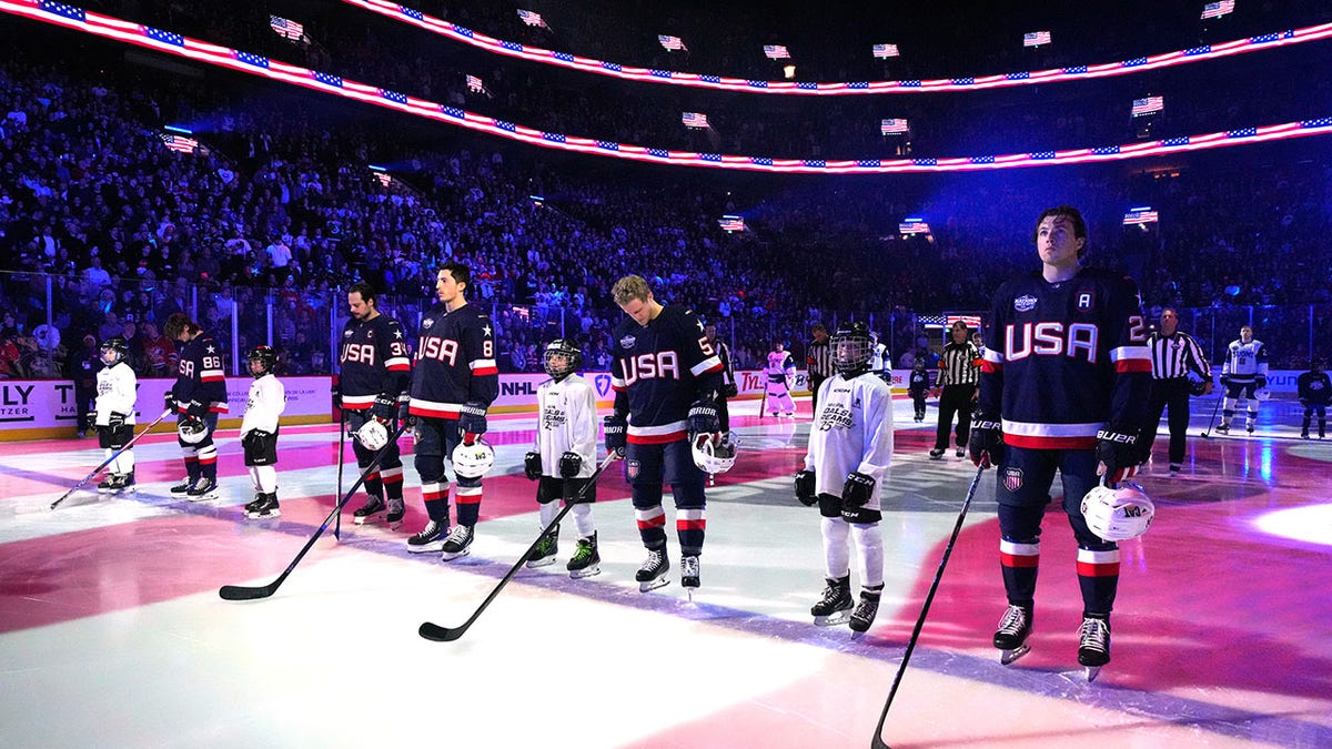 Team USA during anthem