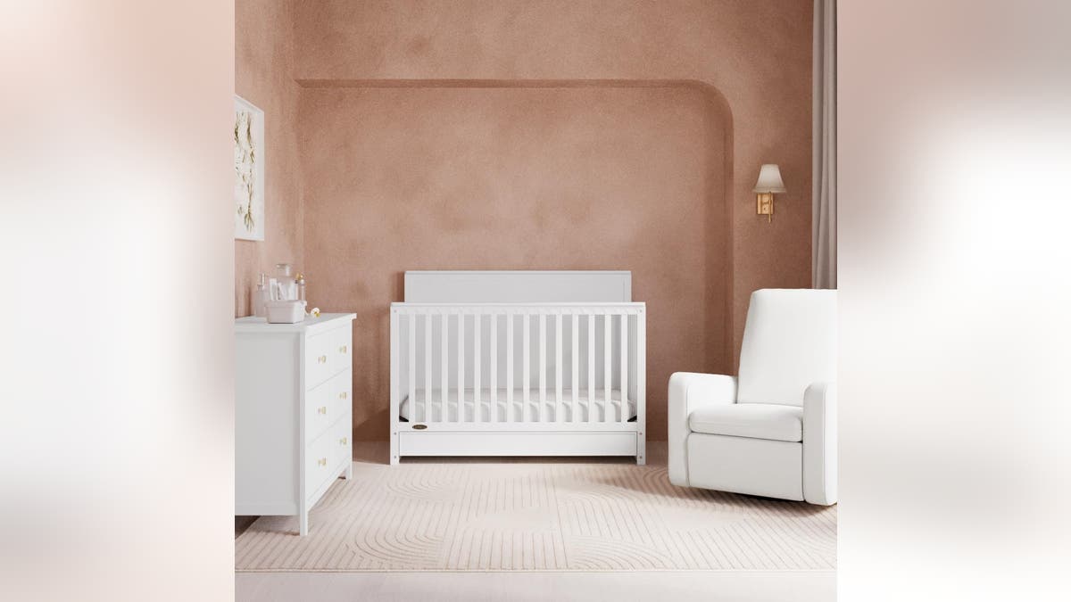Get a crib that easily converts into a toddler bed. 