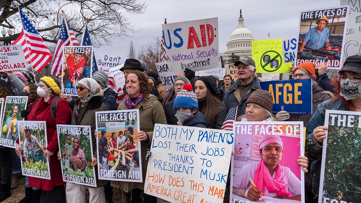 USAID protests