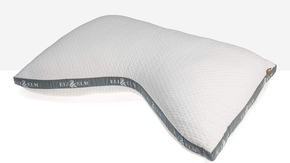 Specifically contoured for side sleepers, the Eli & Elm Side-Sleeper pillow has a unique U-shape design.