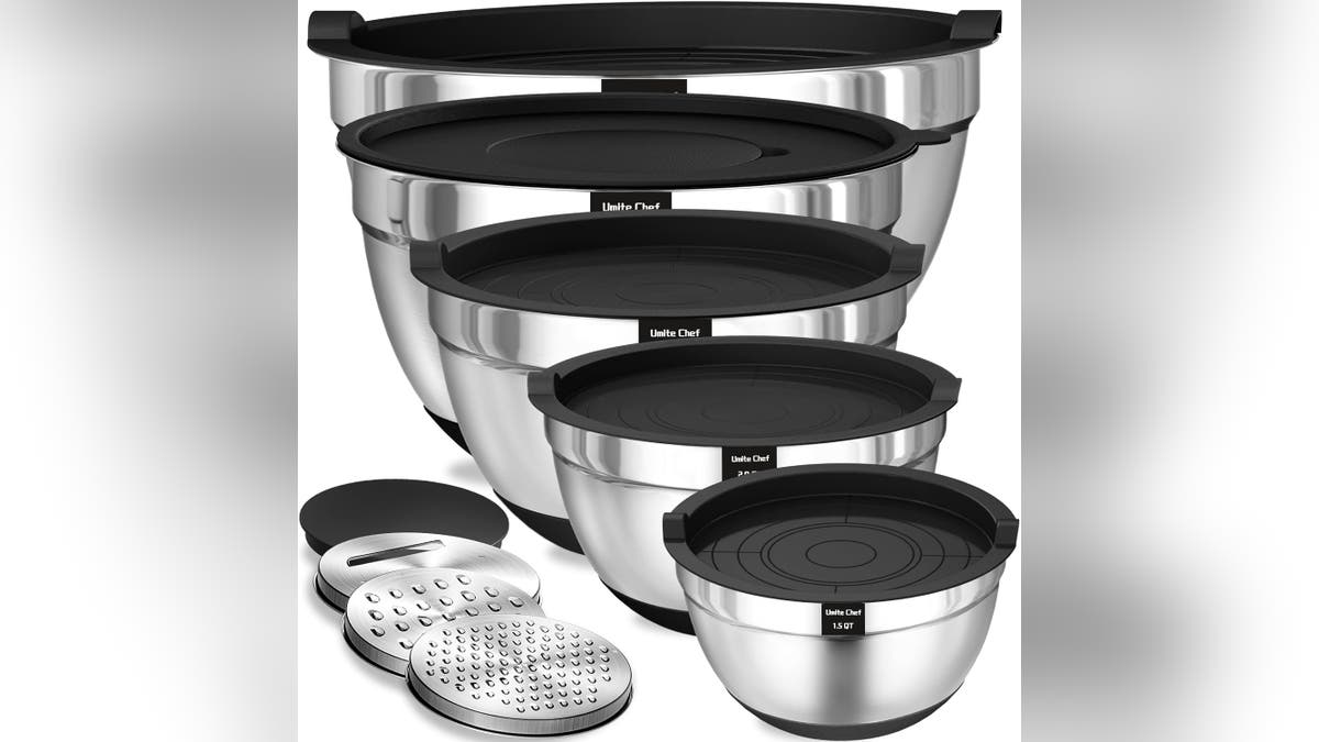 Mix, chop and dice anything with this mixing bowl set.?