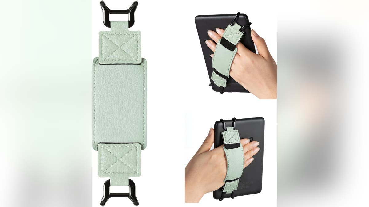 Hold your Kindle easily with a strap. 
