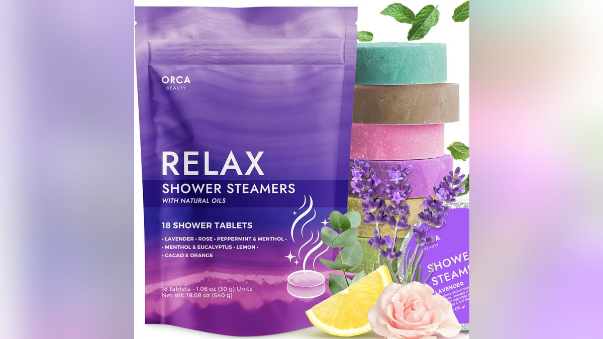 Relax your sinuses with menthol and lavender-scented shower steamers. 