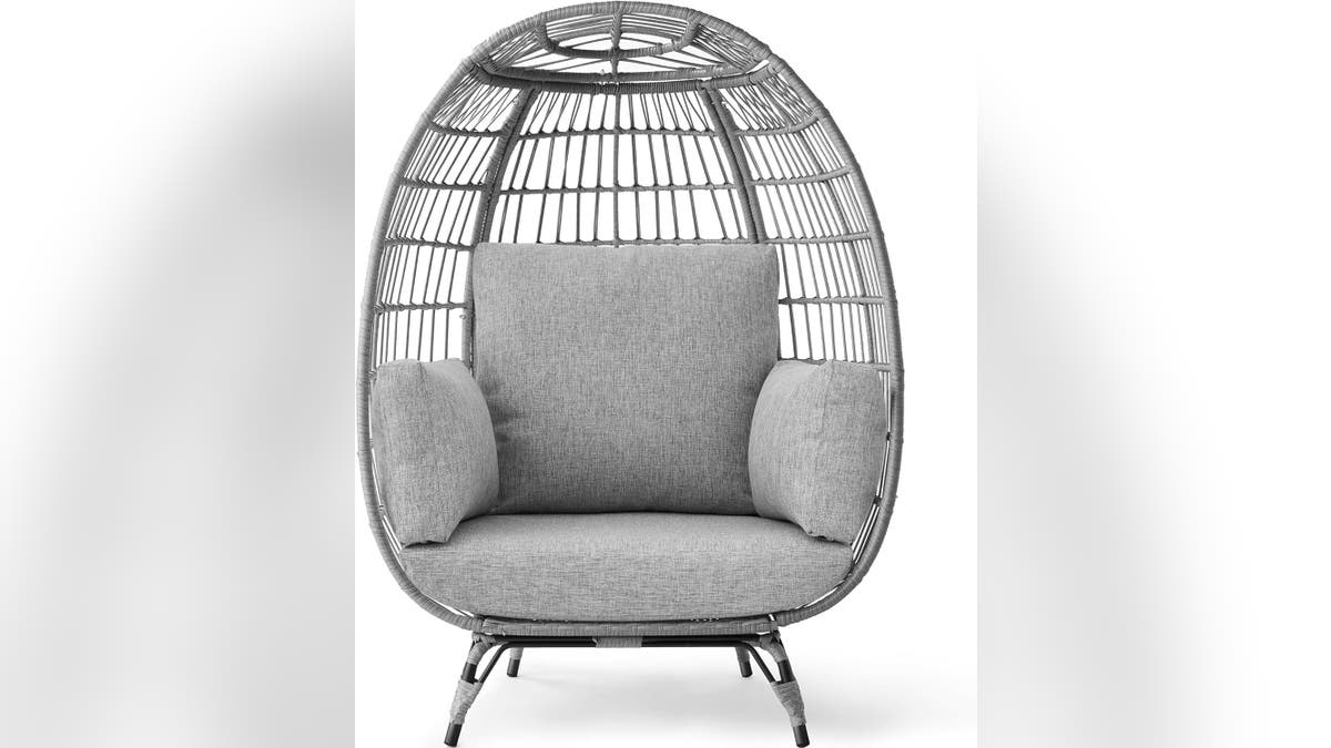 Egg chairs are extra comfortable and make a statement on any patio.?