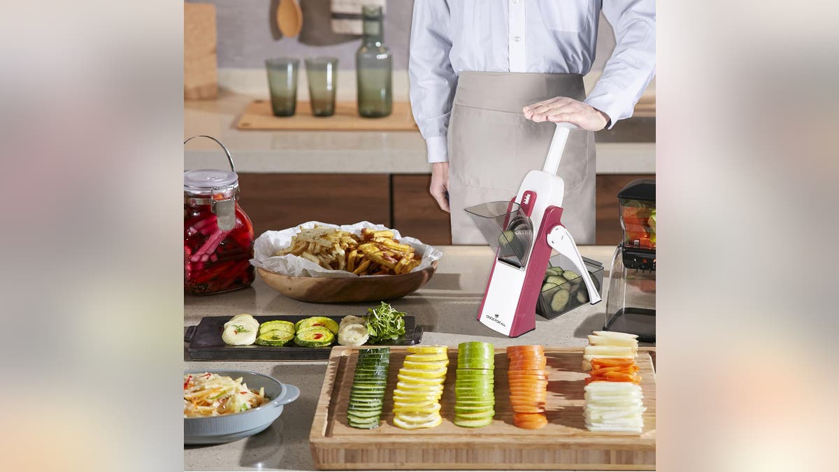 Easily slice any vegetable or fruit with a mandolin.?