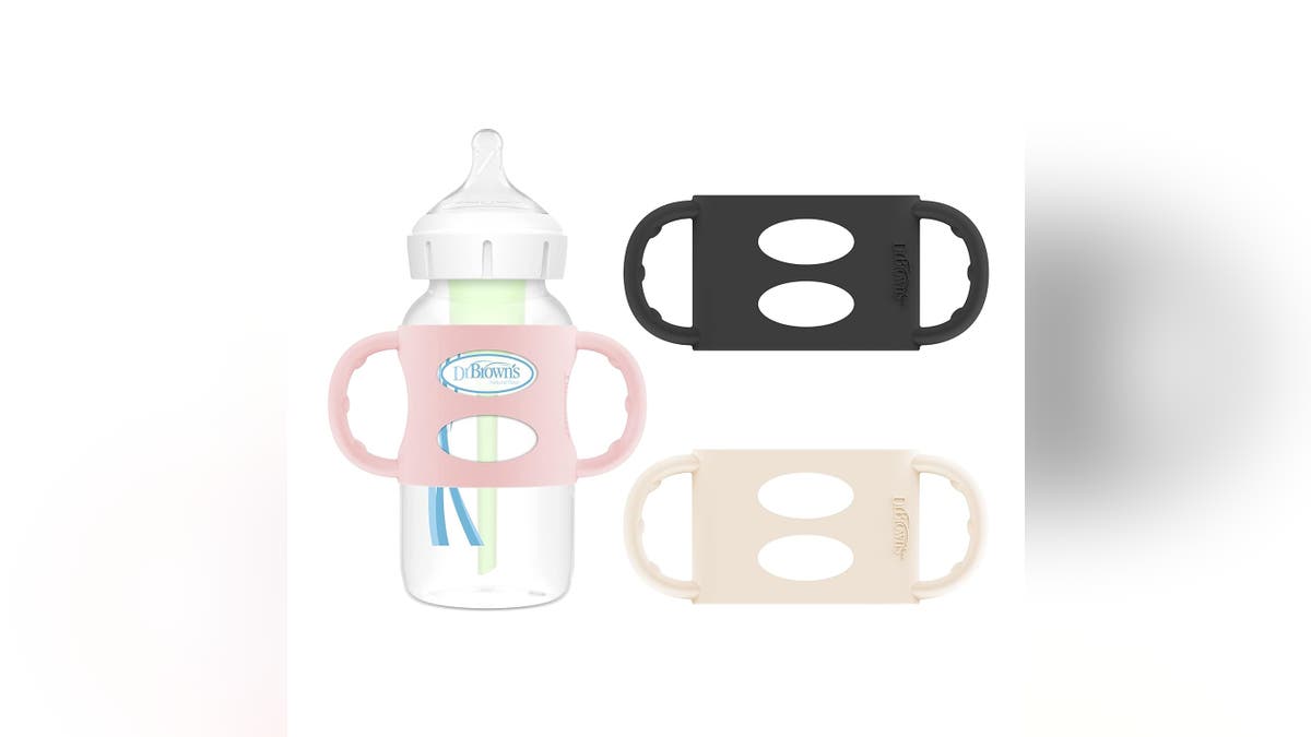 Try these grippy handles for babies who are learning how to self-feed.