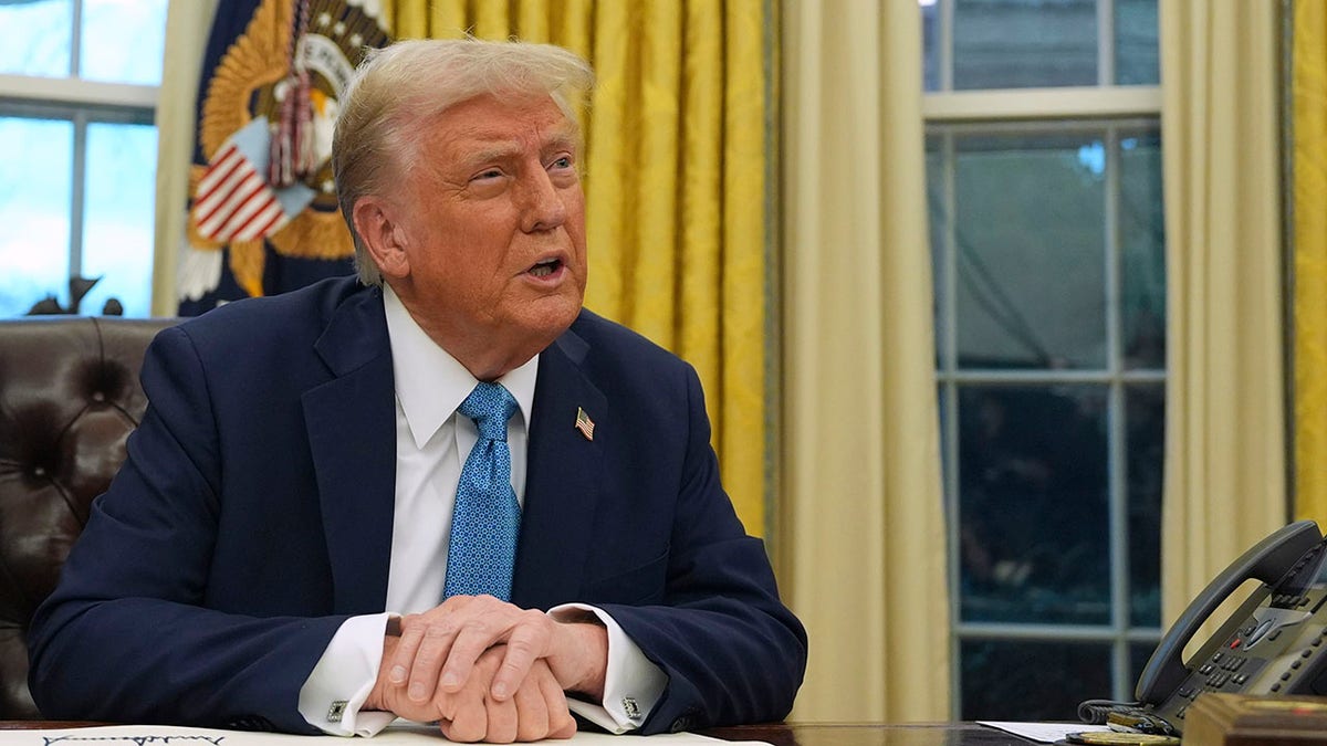 Former President Trump in the Oval Office