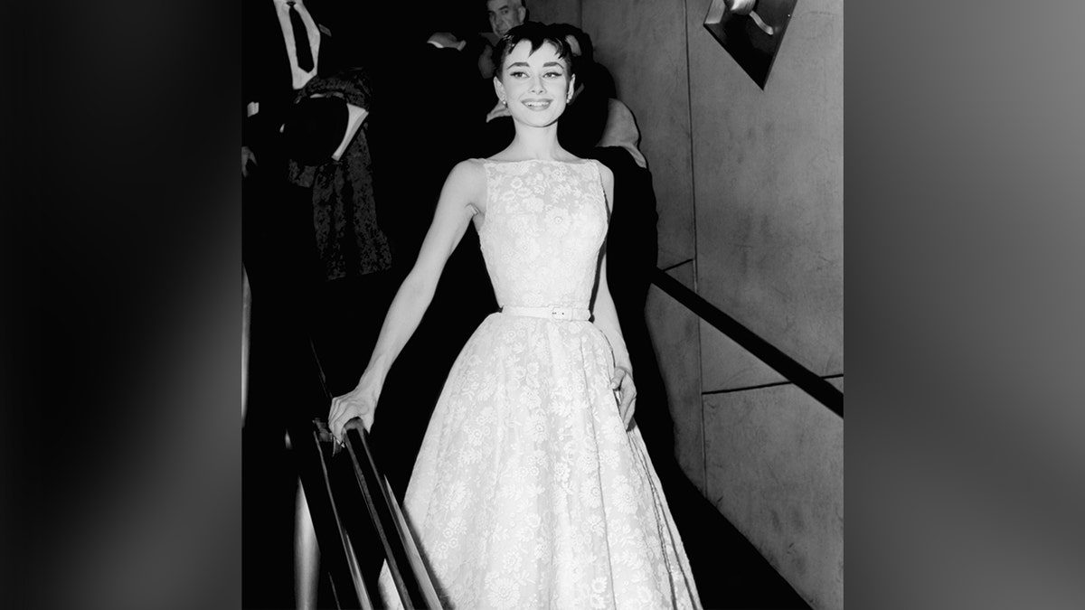 Audrey Hepburn at the Academy Awards in 1954