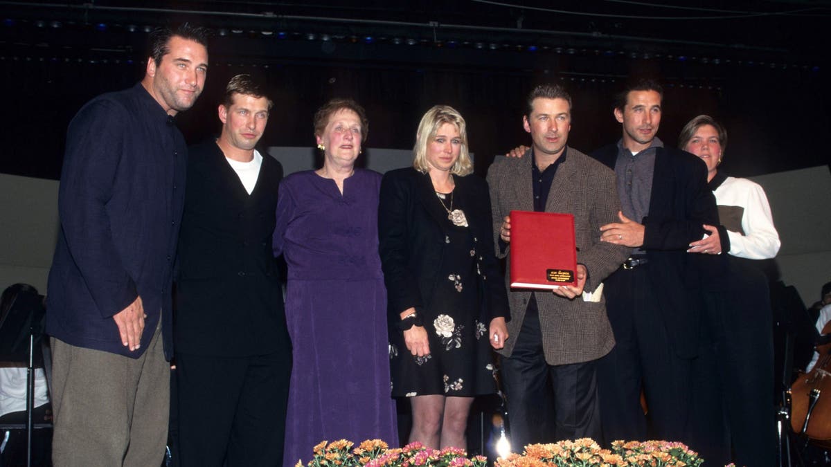 The brothers with their mother in 1997