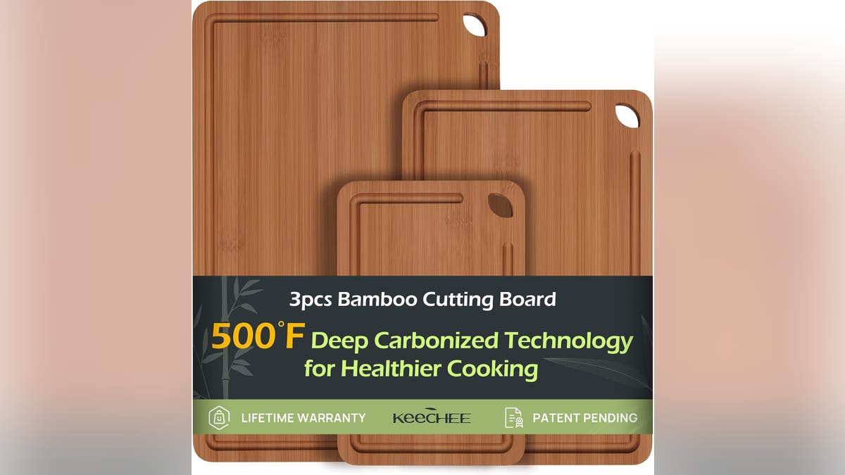 Use these hard-wearing cutting boards for prepping or serving.