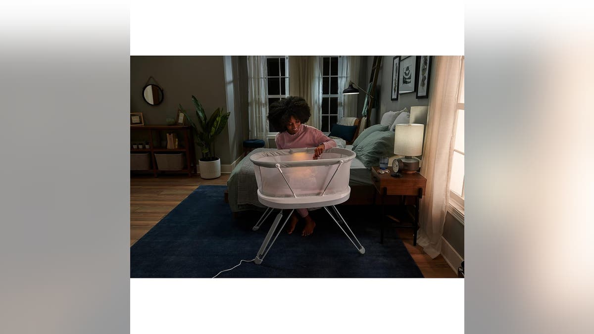 This bassinet detects your baby's cries and responds with music and vibrations.