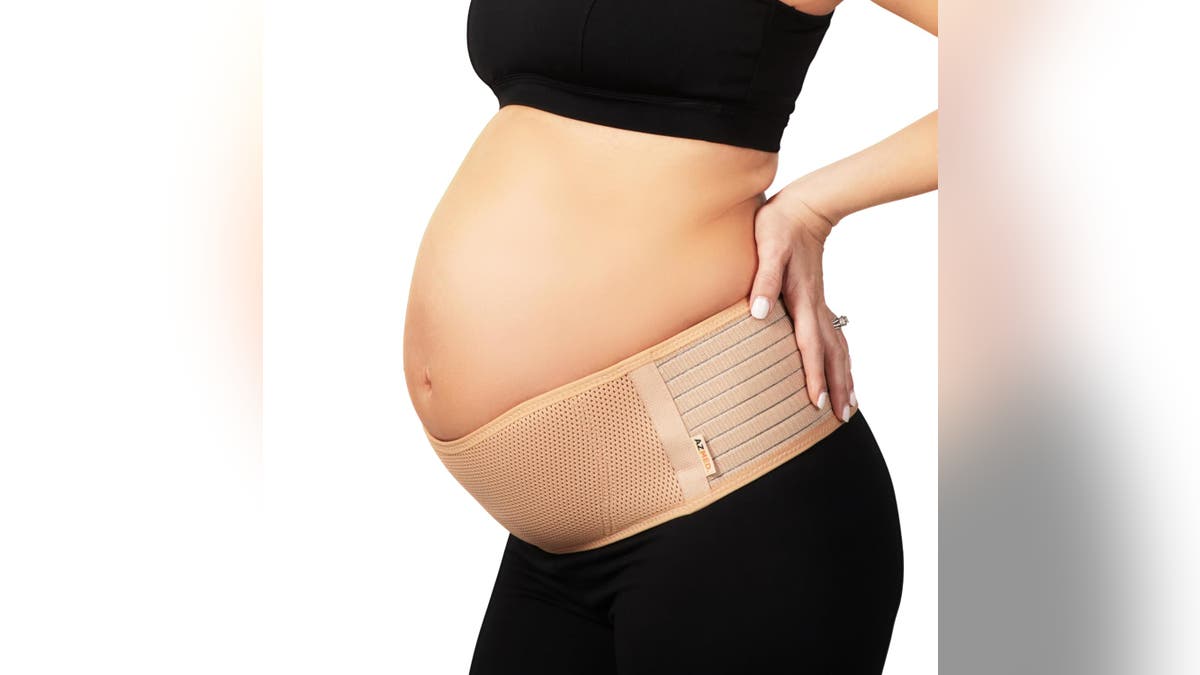 Before and after birth, use a belly band for support.