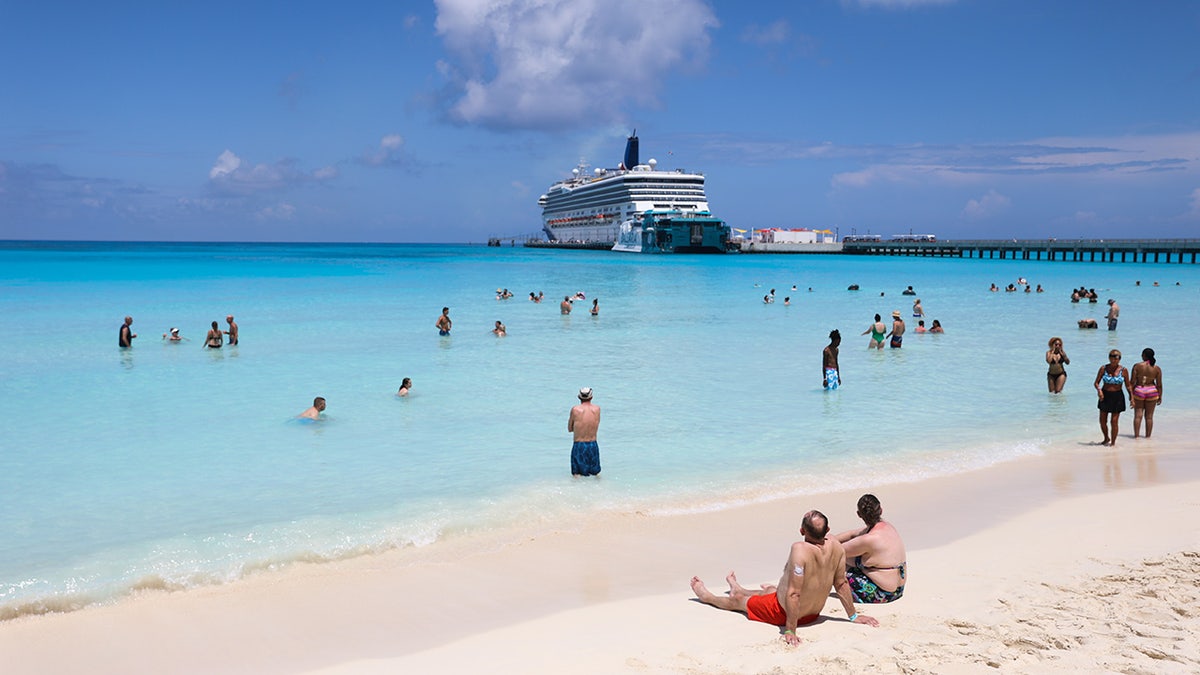 The beach is in Bimini, the Bahamas